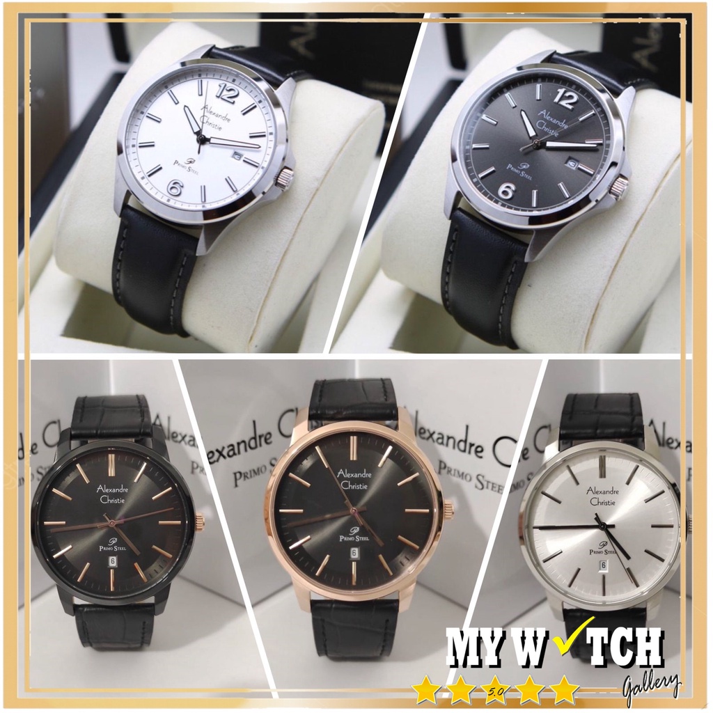 Jam Tangan Alexandre Christie / Alexander Pria KULIT AC Primosteel 1007 / AC 1027 MD/ 1028 MD/1026 M