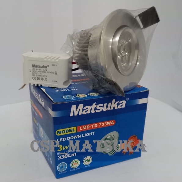 Downligt Led/ Lampu Led Tanam Cahaya Putih Matsuka LMD703WA - P