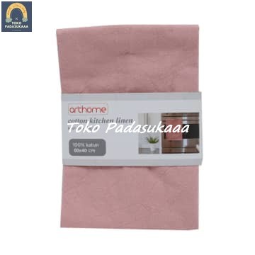 Arthome Kain Lap Dapur Alat Masak Linen - Pink