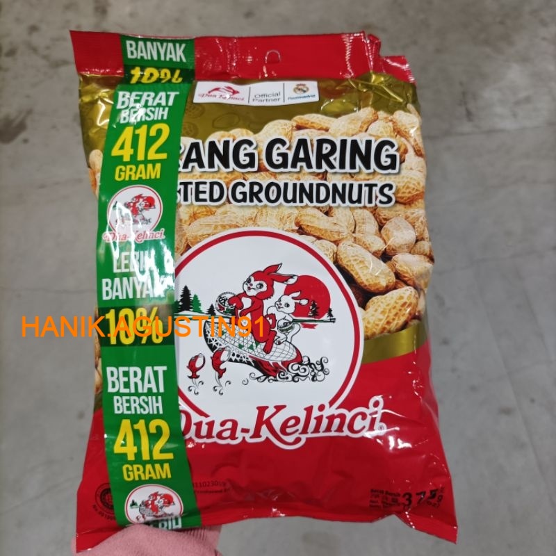 

Kacang Kulit Dua Kelinci Kacang Garing 375 GR / Dua Kelinci Kacang Garing / Kacang garing 2 kelinci 375gr