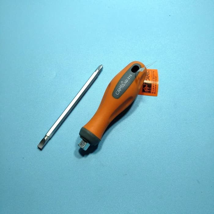 obeng 2 way gagang karet ( + - ) camel