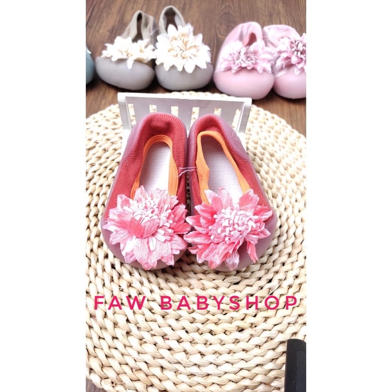 CARTER LOVE SKIDDER BIG FLOWER GIRL NOMOR 19-23 ( 6 BULAN -3 TAHUN) / Skidders Sepatu Prewalker Shoes Sepatu Bayi Alas Karet Skidder bayi anak perempuan skider bayi anak perempuan girl prewalker bayi anak perempuan