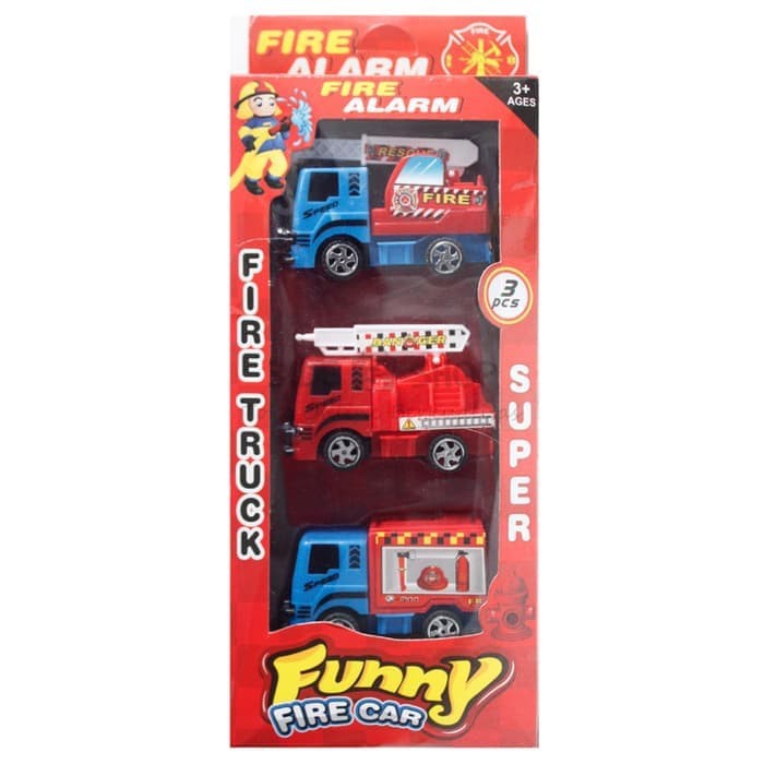 MWN Mainan Mobil Pemadam Funny Fire Car 3 pcs No.358