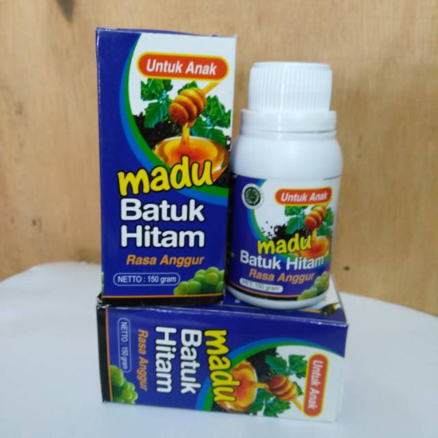 

Madu batuk hitam rasa anggur untuk anak
