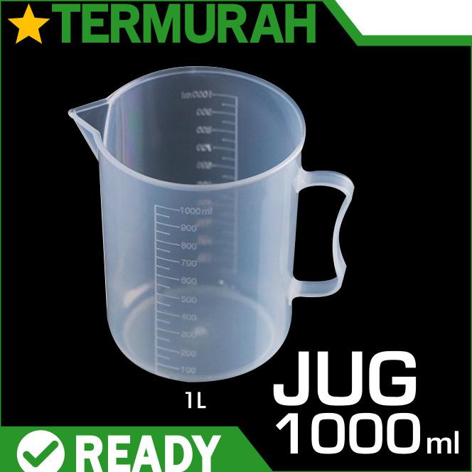 :::::::] Gelas Ukur Plastik - Gelas Takar - JUG - Beaker - 1000ml