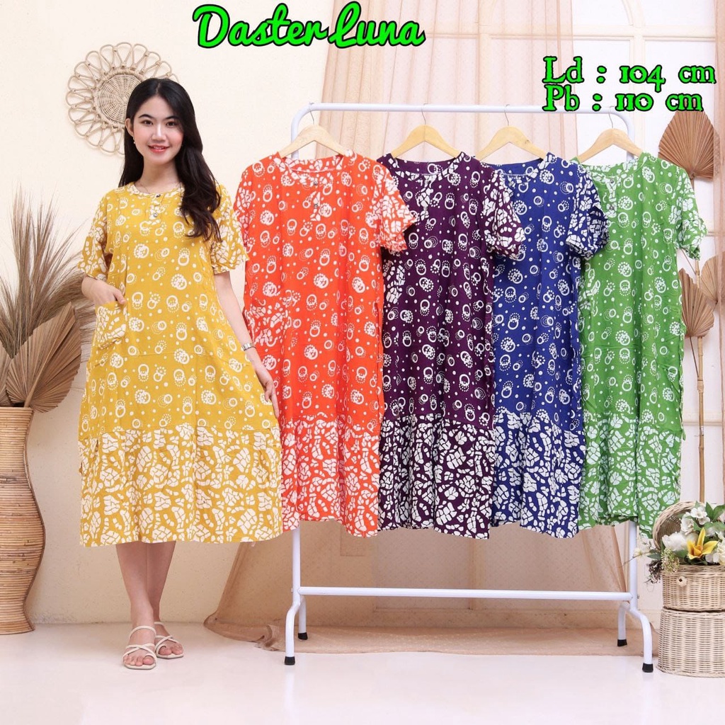 Ready Pekalongan Daster Luna Cap Kain Rayon Halus