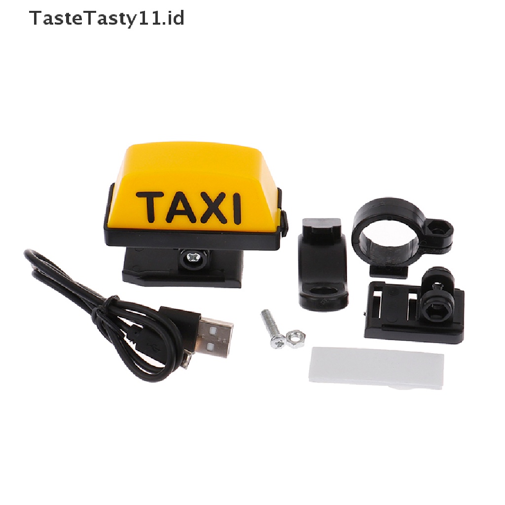 【TasteTasty】 Motorcycle Modified Light Adjustable Handle USB Rechargable Taxi Sign LED Lamp .