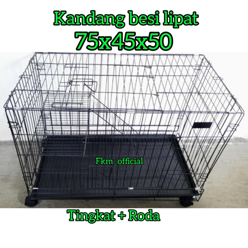 Kandang kucing/anjing/kelinci 75x45x50 + Roda