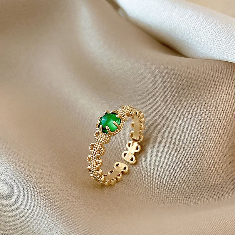 Fancyqube Cincin Jari Telunjuk Model Terbuka Dapat Disesuaikan Gaya Retro Eropa Dan Amerika