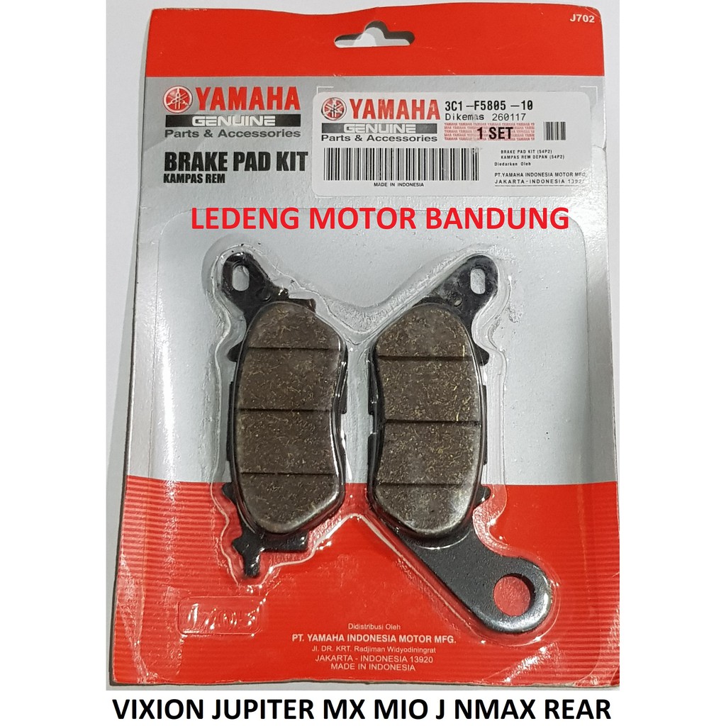Disc Pad 3C1 Vixion NVL Jupiter MX Mio J Nmax Rear Kampas Rem Original Yamaha