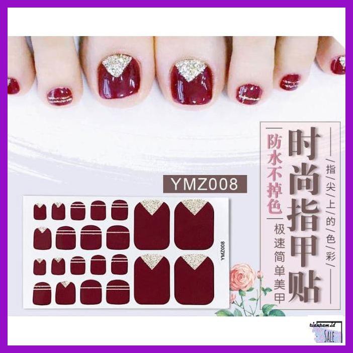 KUKUSTIKER- FOOT NAIL STICKER / STICKER KUKU KAKI/ STIKER KUKU/CARTOON NAIL STIKER -ASLIII.