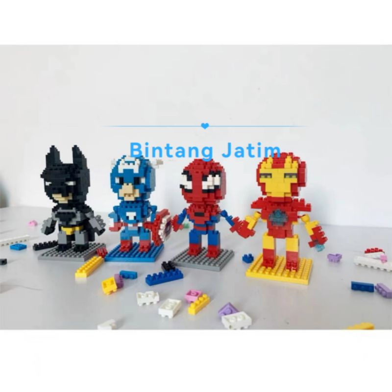 Mainan Blok / Building Blocks / Mainan Balok 3D Super Hero