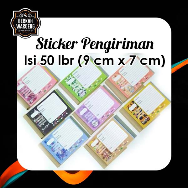 

Label / Sticker HVS /Kertas Pengiriman Barang uk 9 x 7.5 cm (harga perbuku warna random)