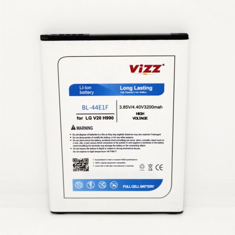 Baterai Batre Vizz LG V20 / H990 / BL44E1F / BL-44E1F Original Vizz