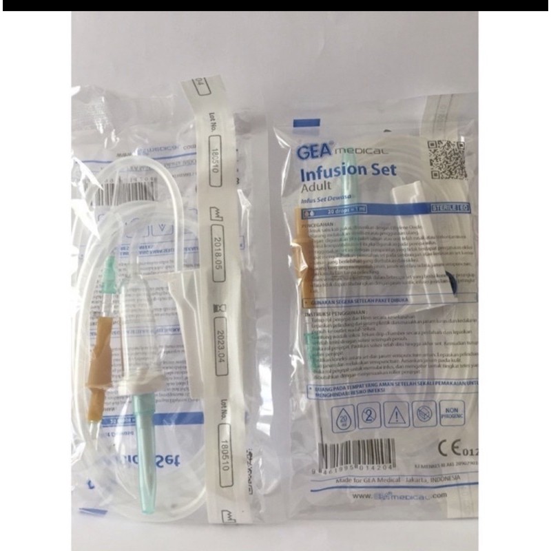 INFUS SET / SELANG INFUS DEWASA GEA (HARGA PER PCS)
