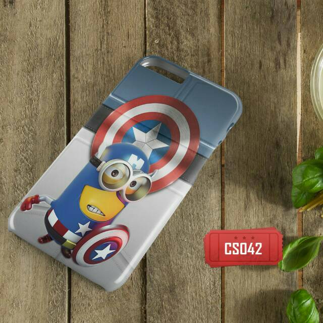 Case Custom Unik Lucu 3D PREMIUM OPPO F5/F3/F1/F1S/A37/A39/A71  Minion Captain America