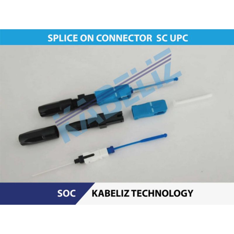 Splice On Connector SOC Konektor SC UPC Sambungan Fiber Optik FTTH