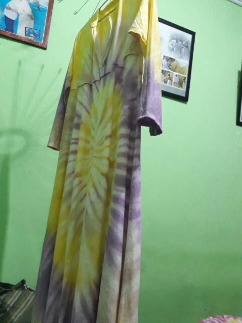Cod Bayar Ditempat Bisa Pilih Warna Nirmala Gamis Kaos Pelangi Tiedye Batik Payung Jumbo Syari