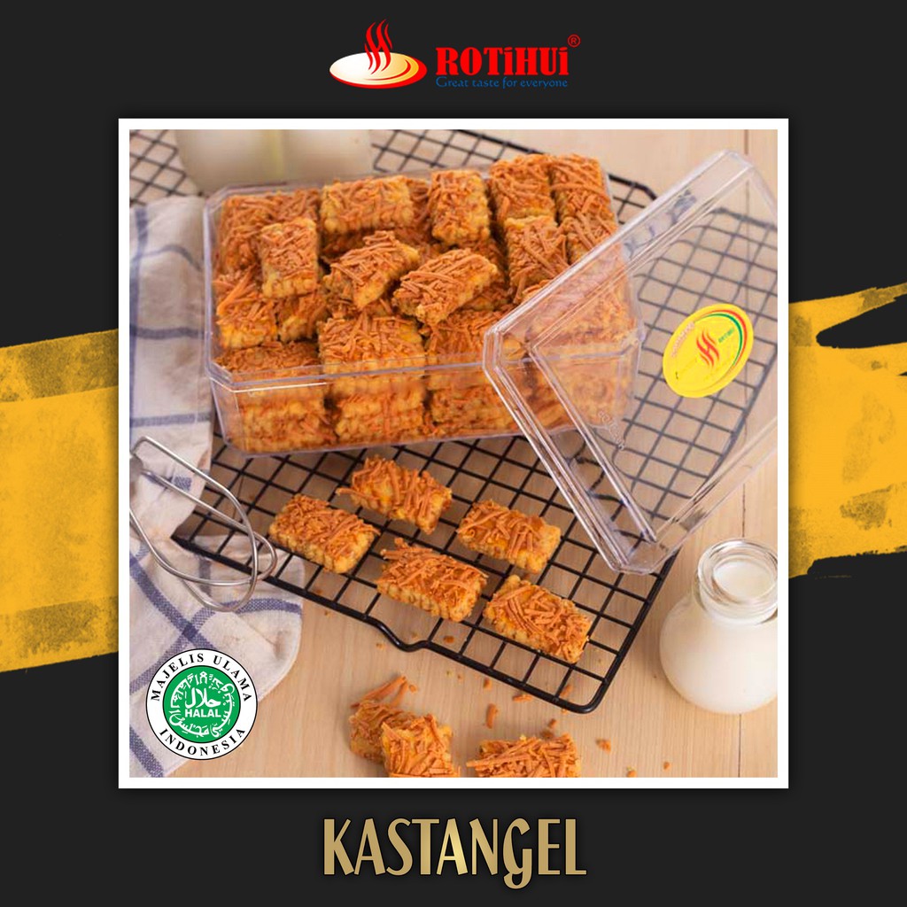 

COOKIES KUE KERING KASTANGEL CRUNCHY EDAM CHEESE ROTIHUI 410 GRAM