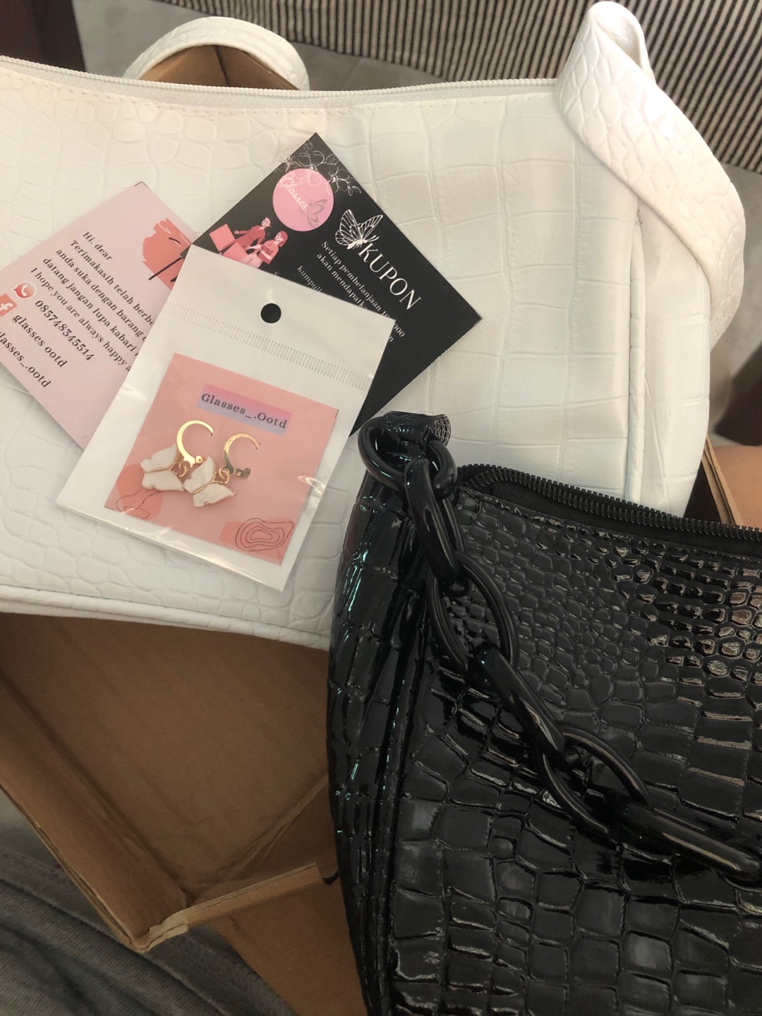 Tas selempang baguette Tas croco rantai Tas viral tas 