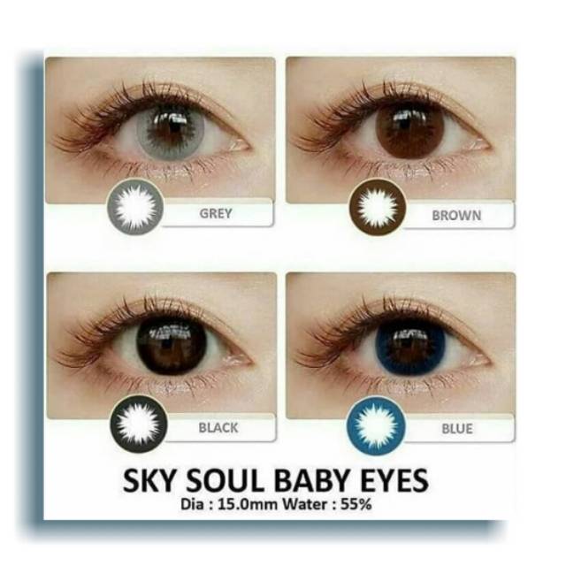 Sky Soul Baby Eyes 15.0mm Bisa Minus Surabaya Soflens