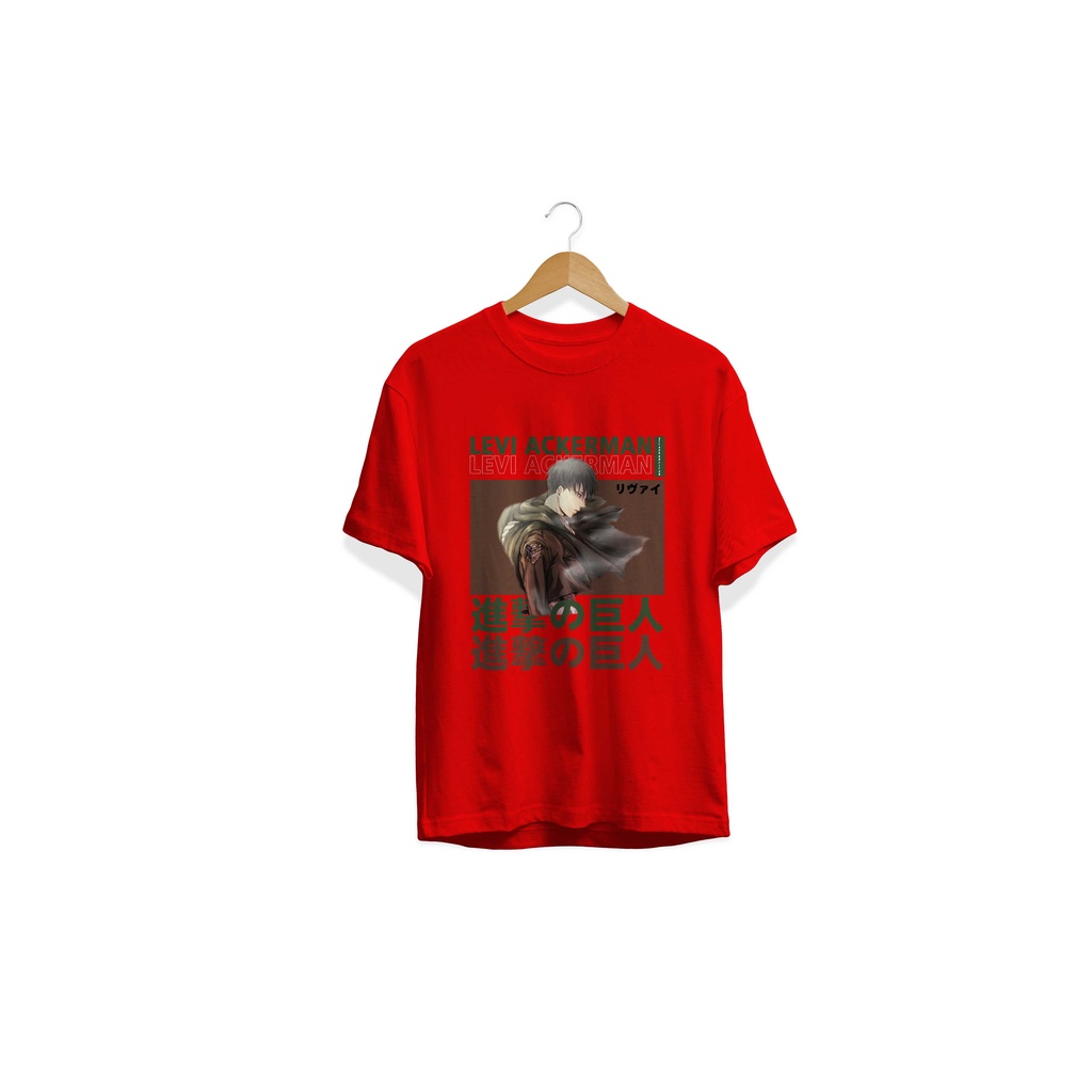 BAJU KAOS DISTRO ANIME LEVI ACKERMAN  SHINGEKI NO KYOJIN ATTACK ON TITAN