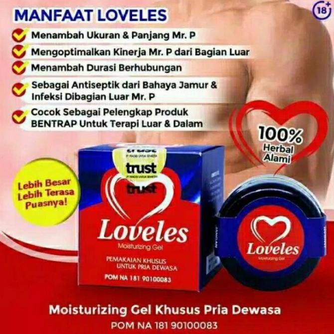 Loveles - Loveless Moisturizing Gel Asli Obat Oles Pria Herbal Alami