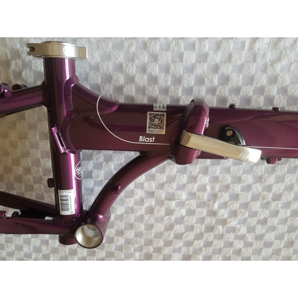 Frame Fork Fnhon Blast Discbrake 20 22 inch Warna Ungu Purple