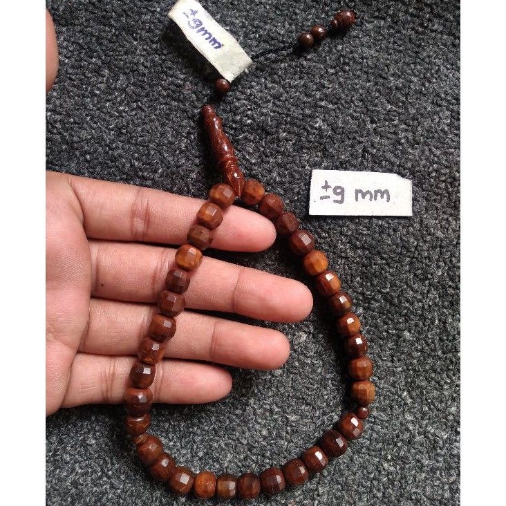 tasbih kokka motif cuting 33 butir ± 9 mm ( 9mm )