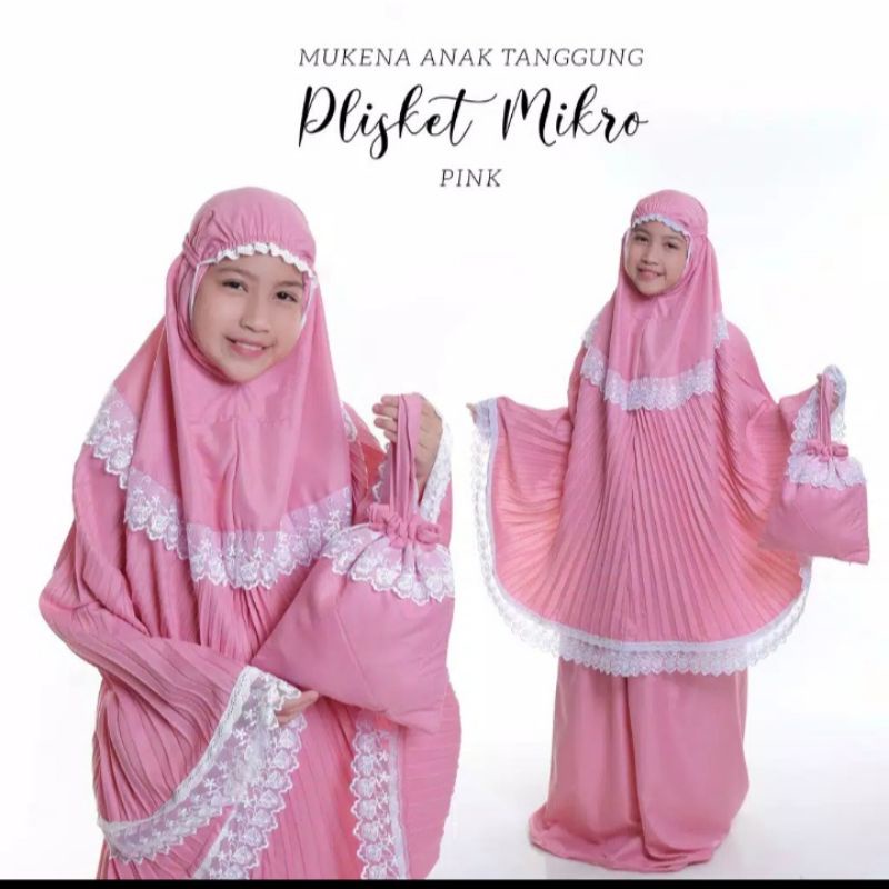 MUKENA ANAK PLISKET 7-12 TAHUN // MUKENA ANAK PEREMPUAN // MUKENA ANAK // MUKENA ANAK TERBARU