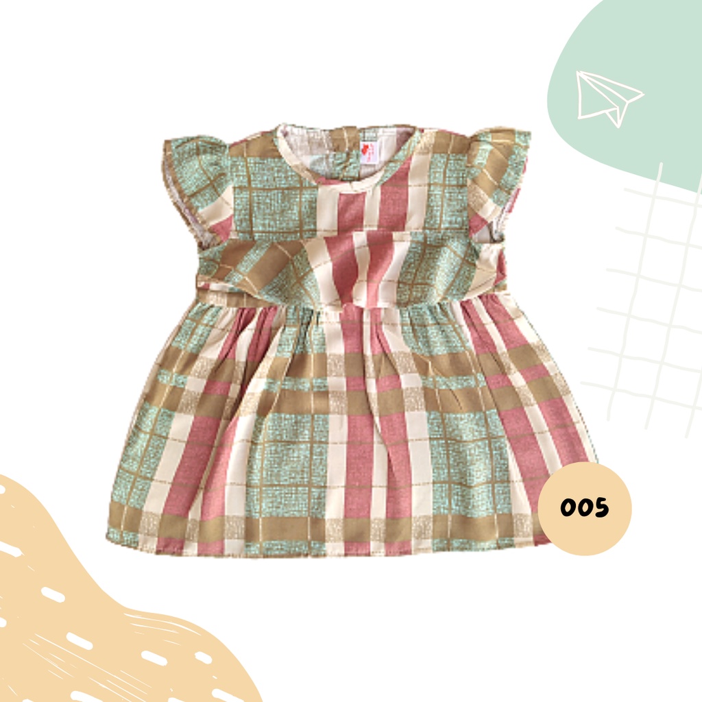 DRESS TERUSAN SANTAI ANAK PEREMPUAN BANYAK MOTIF/summer dress bayi rayon/Baju Bayi Model Dress MURAH Baby Girl (0-6 bulan)