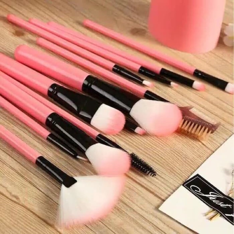 OliveShop ❤️ Kuas Makeup Tabung Make up Brush 12in1 Bedak Eyeshadow Blush On