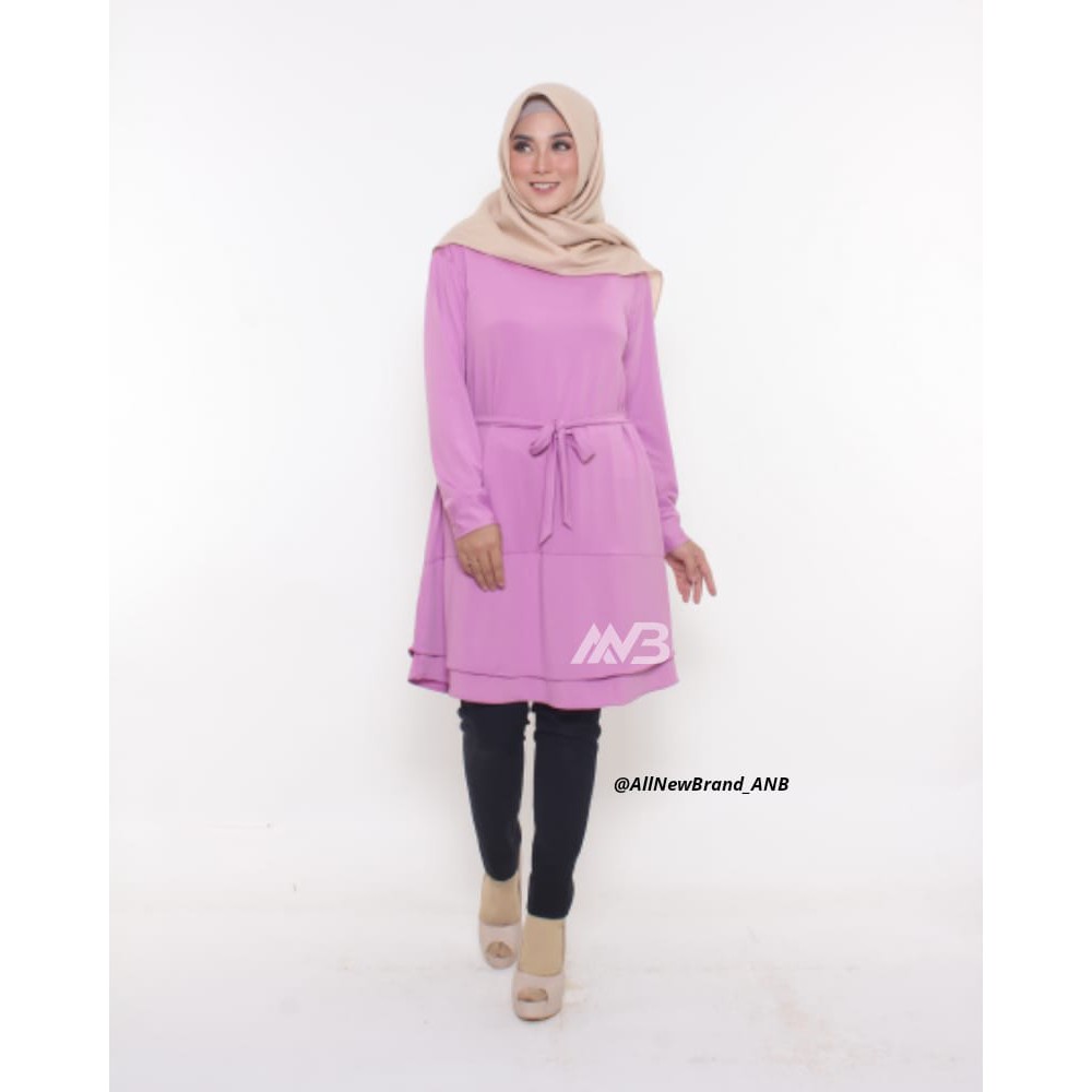 BEFAST - ZEC OOTD Wanita Tunik JIHYO / Tunik T8 / Model Tunik Lavender HARGA PROMO HARGA MODAL Top / Atasan Lengan Panjang / Fahion Wanita / Tunik Polos / Tunik Casual / Tunik Kekinain / Tunik Terlaris