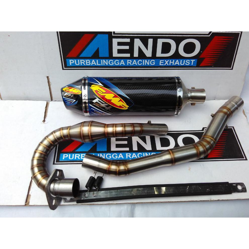 Racing Knalpot Racing Honda Crf150L Fmf F4 Fullsystem Leher Cacing Terbaru