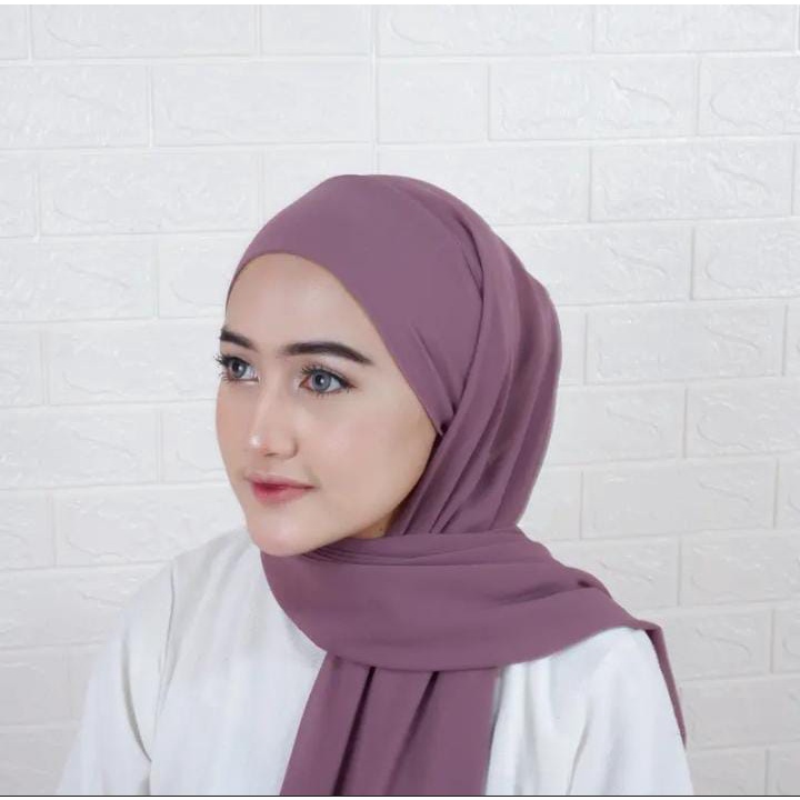 (BISA COD) Pasmina Instant bando Melayu Ceruty Babydoll ukuran 180 x 750/ Pashmina Instant Melayu