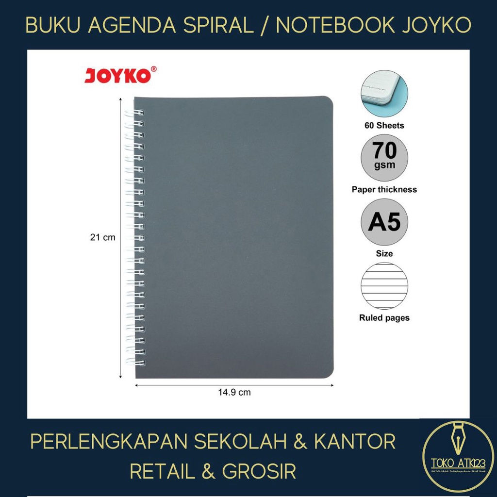 Buku Tulis Catatan / Diary / Notebook Bergaris Joyko A5 NB-690