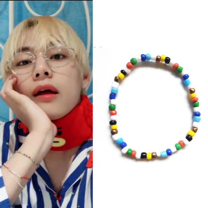 Termurah Gelang Kim Taehyung V BTS Gelang Manik-Manik Warna Warni | V's Bracelet