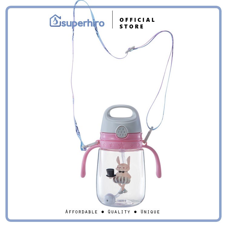 Botol Minum Karakter BPA FREE Training Cup Anak Bayi Balita With Strap