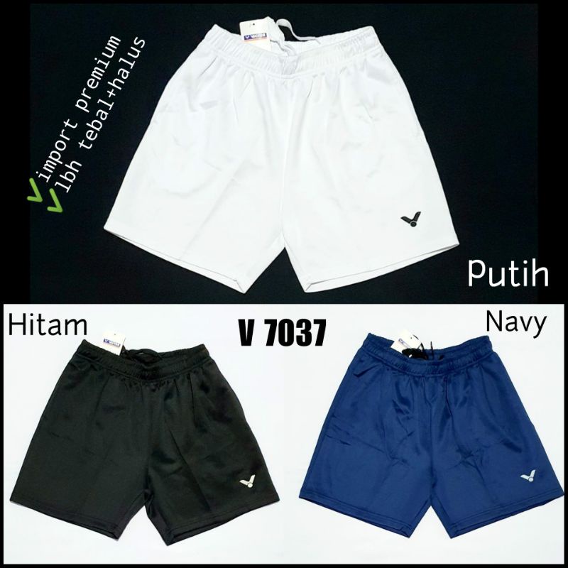 Celana Badminton Victor Import V7037 V022 V708 Crown Collection Hitam putih Navy Celana Olahraga Murah-2