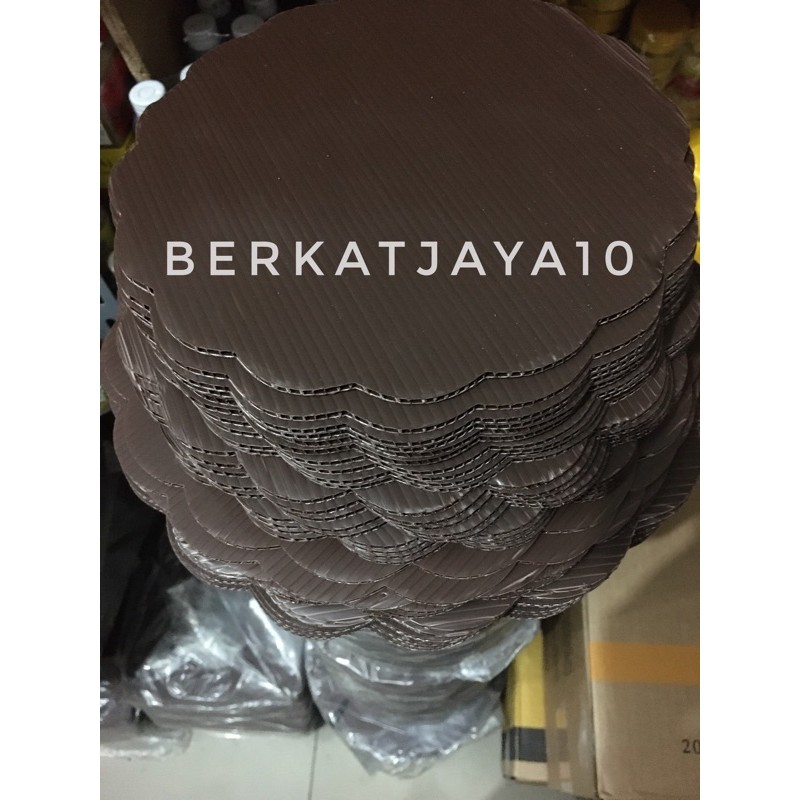 Alas Kue Tart Tatakan kue BULAT coklat Papan Kue