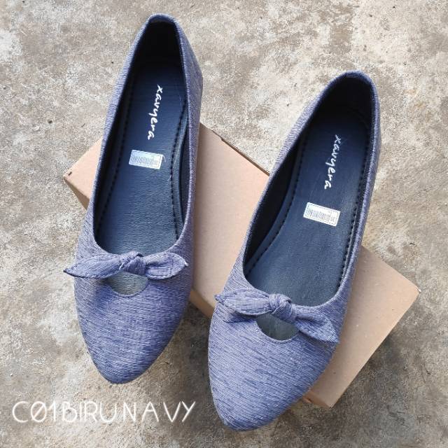 BORNEO  FLAT SHOES  WANITA BAHAN KANVAS PITA XAVYERA C01 dan B23