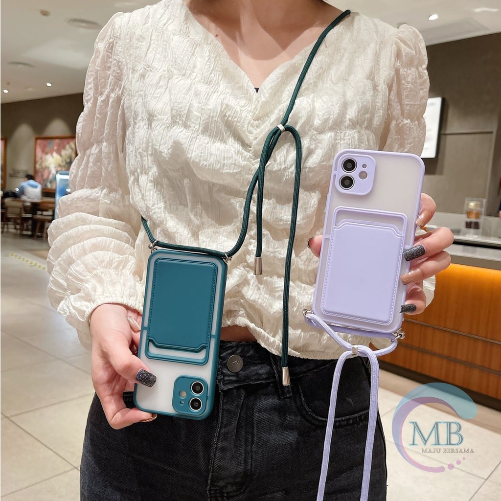 SOFTCASE SLINGCASE LANYARD AERO SLOTCARD XIAOMI REDMI 9 9A 9C 9T NOTE 7 8 9 PRO MB3224