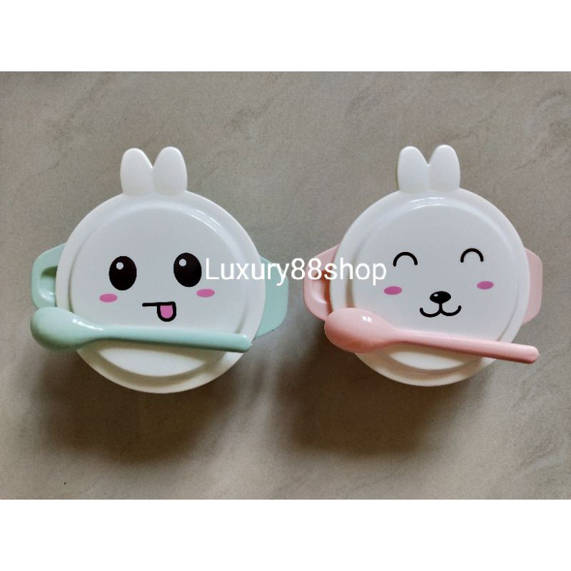 Mangkok Set Anak Bayi Lucu / Mangkok Emoji Korea Lucu