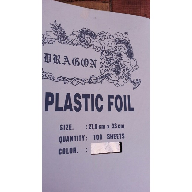 Plastik Foil Dragon Folio isi 100 Lembar - Copy Paper Foil F4 EMAS / PERAK / BIRU/ HIJAU