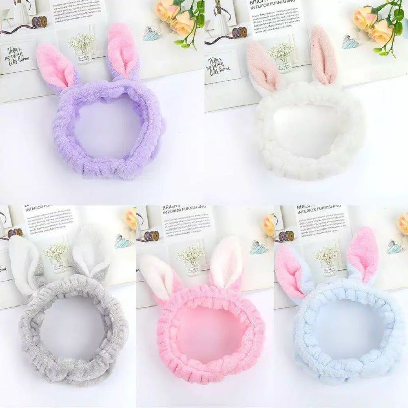 BANDANA MOTIF TELINGA KELINCI KOREA / HEADBAND BUNNY LUCU