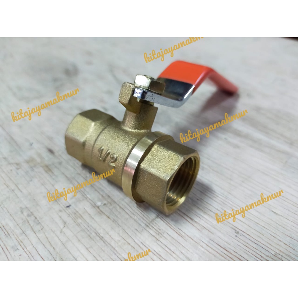 Ballvalve Stop Kran 1/2 Inch Kuningan