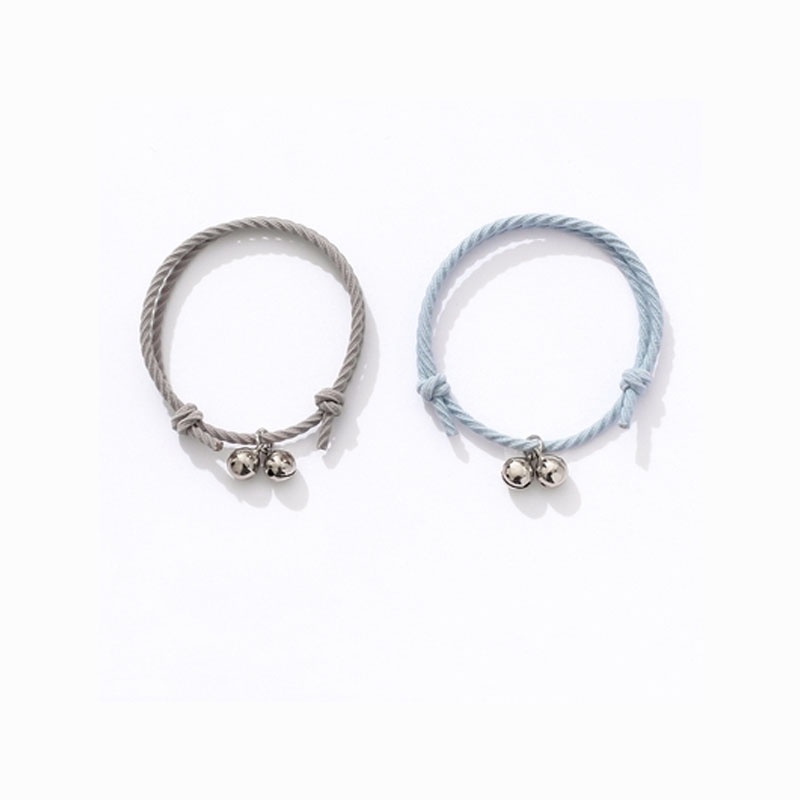 2 PC Korea Wanita Lonceng Adjustable Gelang Pasangan Pacar Hadiah Ulang Tahun Sri