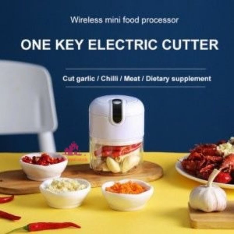 Blender Mini Blender Daging Portable Chopper Mini USB CHARGING Multifungsi Vipoo 3001