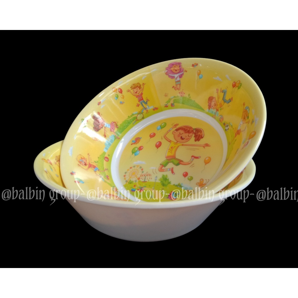 BALBIN 3 MANGKUK BULAT MELAMIN KARAKTER UKURAN BESAR/7.INC
