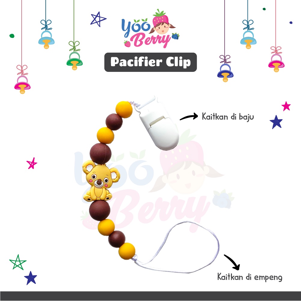 YooBerry Mart Pacifier Chain Tali Empeng Soother Bayi Koala Series Berry Mart